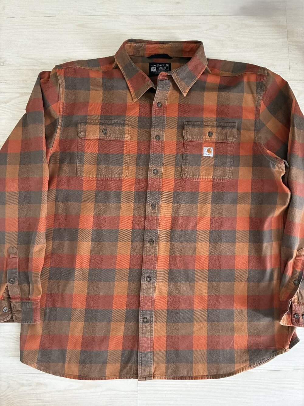 Carhartt Men's Loose Fit Heavyweight Flannel Long-Sleeve Shirt Jacket Size 2XL